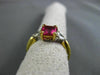 ESTATE 1.74CT DIAMOND & RUBALITE 18KT TWO TONE GOLD 3D FILIGREE ENGAGEMENT RING