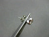 ESTATE .70CT DIAMOND 14K WHITE GOLD SOLITAIRE BEZEL EARRINGS 6mm BEAUTIFUL #9979