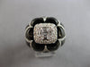 EXTRA LARGE 2.33CT DIAMOND & BLACK ENAMEL 18KT WHITE GOLD ROUND & BAGUETTE RING