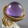 LARGE 16.80CT DIAMOND & AAA AMETHYST 14KT YELLOW GOLD DOME SHAPE LOVE KNOT RING