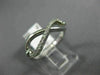 ESTATE .12CT ROUND DIAMOND 14KT WHITE GOLD 3D INFINITY FRIENDSHIP OPEN LOVE RING