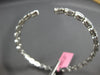 2.02CT DIAMOND 18KT WHITE GOLD OVAL INVISIBLE SEMI ETERNITY CUFF BANGLE BRACELET