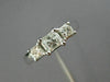 ESTATE .86CT DIAMOND 14KT WHITE GOLD 3 STONE PRINCESS LOVE ENGAGEMENT RING 25786