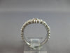ESTATE LARGE 1.35CT DIAMOND 14KT WHITE GOLD ROUND & BAGUETTE V SHAPE CROWN RING