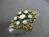 ANTIQUE EXTRA LARGE 1.40CT AAA OPAL 14KT YELLOW GOLD FILIGREE FUN RING #22962