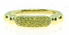 .35CT FANCY YELLOW DIAMOND 18K YELLOW GOLD 3 ROW PAVE MULTI BEAD FRIENDSHIP RING