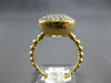 EXTRA LARGE .85CT DIAMOND 14K YELLOW GOLD 3D PAVE DOME SHAPE MULTI BEAD FUN RING