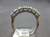 ESTATE .78CT DIAMOND 14KT WHITE GOLD ROUND 7 STONE SHARED PRONG ANNIVERSARY RING