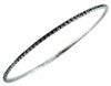 1.60CT AAA SAPPHIRE 14KT WHITE GOLD 3D ETERNITY 2mm BANGLE BRACELET