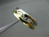 ESTATE .35CT DIAMOND 14KT TWO TONE GOLD FLOATING WAVE ANNIVERSARY RING 6mm 6460