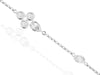 ESTATE .30CT DIAMOND 14KT WHITE GOLD ROUND & PEAR SHAPE FLORAL TENNIS BRACELET