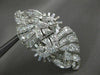 ANTIQUE EXTRA LARGE 5.0CT DIAMOND PLATINUM 3D FLOWER SWIRL MULTI ROW BROOCH PIN