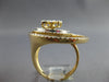 ESTATE EXTRA LARGE .95CT DIAMOND 14KT YELLOW GOLD FLOWER MULTI CIRCULAR FUN RING