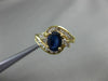 ESTATE 1.35CT DIAMOND & AAA SAPPHIRE 14KT YELLOW GOLD ENGAGEMENT RING #9792