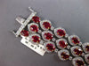 EXTRA LARGE 44.60CT DIAMOND & AAA RUBY 18KT 2 TONE GOLD COCKTAIL TENNIS BRACELET