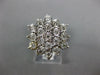 LARGE .48CT DIAMOND 14K WHITE GOLD 3D CLUSTER FLOWER STAR FILIGREE MILGRAIN RING