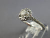 ESTATE 1.15CT DIAMOND 14KT WHITE GOLD 3D CLASSIC ROUND HALO ENGAGEMENT RING