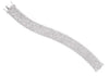 EXTRA LARGE 13CT DIAMOND 18KT WHITE GOLD 3D MULTI ROW ROUND CUFF TENNIS BRACELET