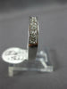 ESTATE .52CT DIAMOND 14K WHITE GOLD ROUND CHANNEL PAVE FILIGREE ANNIVERSARY RING