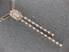 1.16CT DIAMOND 14K ROSE GOLD ROUND & BAGUETTE HEXAGON LARIAT CHANDELIER NECKLACE