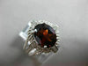 ESTATE WIDE 2.81CT DIAMOND & EXTRA FACET AAA GARNET 14K WHITE GOLD FILIGREE RING