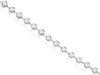 1.0CT DIAMOND 14KT WHITE GOLD 3D ROUND FILIGREE BY THE YARD LOVE TENNIS BRACELET