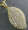 ESTATE LARGE 1.39CT DIAMOND 18KT YELLOW GOLD 3D MULTI ROW MARQUISE SHAPE PENDANT