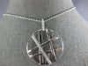 ESTATE LARGE .25CT DIAMOND 18KT WHITE GOLD 3D CIRCULAR CRISS CROSS WEB PENDANT