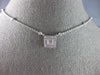 .35CT DIAMOND 14KT WHITE GOLD ROUND & PRINCESS SQUARE BY THE YARD LOVE NECKLACE