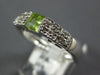 .57CT DIAMOND & AAA PERIDOT 18K WHITE GOLD 3D PRINCESS & ROUND PYRAMID FUN RING