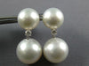 .25CT DIAMOND & AAA SOUTH SEA & TAHITIAN PEARL 18KT WHITE GOLD HANGING EARRINGS