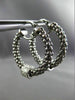 ESTATE LARGE .70CT DIAMOND 14KT TWO TONE GOLD 3D MESH MOVABLE BALL HOOP EARRINGS