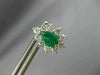ESTATE 1.9CT DIAMOND & AAA COLOMBIAN EMERALD 14K WHITE GOLD STUD EARRINGS #26077