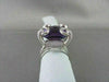 ANTIQUE WIDE 17.52CTW AAA AMETHYST EMERALD CUT & DIAMOND 18KT WHITE GOLD RING