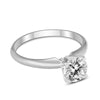 ESTATE 1.0CT DIAMOND 14KT WHITE GOLD 3D CLASSIC ROUND SOLITAIRE ENGAGEMENT RING