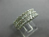 ESTATE WIDE 1CT DIAMOND 14KT WHITE GOLD MULTI ROW SEMI ETERNITY ANNIVERSARY RING