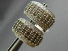 ESTATE WIDE 1.20CT WHITE & CHOCOLATE FANCY DIAMOND 14K WHITE GOLD EARRINGS 22345