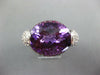 LARGE 20.53CT DIAMOND & AAA PINK SAPPHIRE & AMETHYST 14KT WHITE GOLD FUN RING
