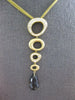 LARGE 1.8CT DIAMOND AAA SMOKY TOPAZ 18K YELLOW GOLD LARIAT MULTI STRAND NECKLACE