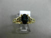 ESTATE 1.33CT DIAMOND & AAA OVAL SAPPHIRE 14K YELLOW GOLD FLOWER ENGAGEMENT RING