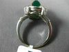 ESTATE WIDE 4.26CT DIAMOND & AAA EMERALD PLATINUM 3D X LOVE ANNIVERSARY RING