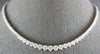 14.94CT DIAMOND 18KT WHITE GOLD THREE PRONG ETERNITY GRADUATING TENNIS NECKLACE