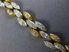 ANTIQUE WIDE 3.0CT DIAMOND 18KT 2 TONE GOLD MARQUISE PAVE TENNIS BRACELET #1491