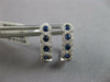 .90CT DIAMOND & AAA SAPPHIRE 14KT WHITE GOLD 3D ROUND INFINITY HANGING EARRINGS