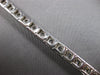 ESTATE LARGE 4.0CT DIAMOND 14KT WHITE GOLD ROUND SQUARE FILIGREE TENNIS BRACELET