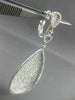 ESTATE MASSIVE 9.06CT DIAMOND 18KT WHITE GOLD CLIP ON HANGING DROP EARRINGS E/F
