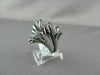 ANTIQUE WIDE FILIGREE FLOWER 3D 1.55CT DIAMOND 18KT BLACK AND WHITE GOLD RING