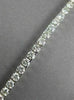 ESTATE 7.30CTW DIAMOND 14KT WHITE GOLD SQUARE LINE TENNIS BRACELET 7.50" #21554