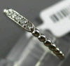 ESTATE .04CT ROUND DIAMOND 14K WHITE GOLD 3D FIVE STONE MILGRAIN BEADED FUN RING
