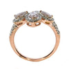 LARGE 1.44CT WHITE & PINK DIAMOND 18KT WHITE & ROSE GOLD MARQUISE CROWN FUN RING